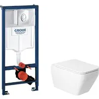 Унитаз подвесной Saniteco KW-9010W GROHE Rapid SL 38721001