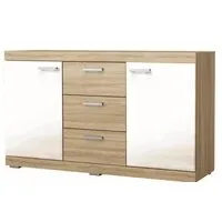 Комод Памир Соната КС-1500 (дуб сонома-белый глянец)