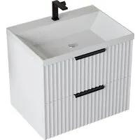 Мебель для ванных комнат Vela Тумба под умывальник Vela Волна 60П под Classica (белый мат) черный хекси TU0118