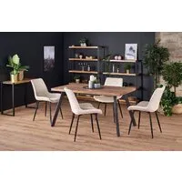 Кухонный стол Halmar Berlin 160/220 (орех/черный)
