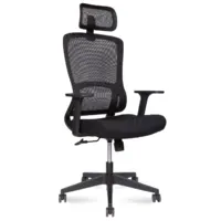 Кресло офисное Norden Light / U-059A (сетка, черный/ткань, черный)