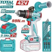 Ударная дрель-шуруповерт Total TIDLI429982 (с 2-мя АКБ, кейс)
