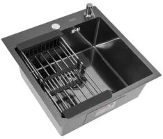 Комплект ARFEKA ECO AR мойка 500500, коландер, дозатор BLACK DECOR MILLET GRAINS