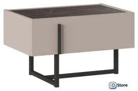 Тумба Ангстрем Милагро спальня МИ-300.10 (Д1, кашемир серый/камень пьетра/черный графит)