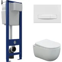 Унитаз подвесной Berges Wasserhaus Ventas Rimless АТОМ 410 AT-043339 (с сиденьем)