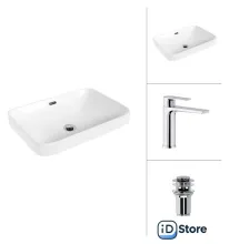 Умывальник Lauter 21441A Reef 21CK678C с донным клапаном 21190CH (хром)