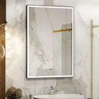 Зеркало Континент Frame Black Led 70x100 (с бесконтактным сенсором)