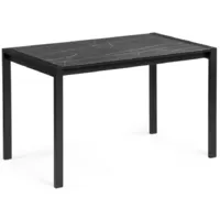 Обеденный стол Woodville Центавр 120/160х70х75 (файерстоун/черный матовый)