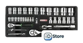 Набор трещотка с головками Toptul GCAT3402 34 предмета