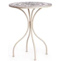 Стол садовый TetChair Secret De Maison Romeo (металл/белый/плитка калейдоскоп)