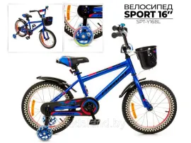 Детский двухколесный велосипед FAVORIT модель SPORT, SPT-Y16BL