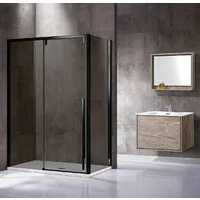 Душевой уголок Vincea Lugano VSR-1L9012CGB-1 (черный/тонированное)