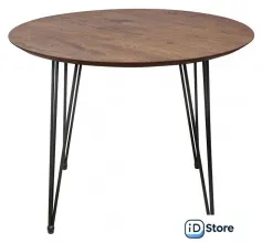 Кухонный стол ОКА Демавенд 100x74 (дуб мореный/черный)