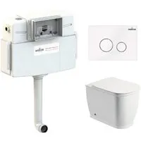 Унитаз приставной Lavinia Boho Relfix Bell Pro Set 4 в 1 77060215 (белое стекло)