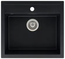 Кухонная мойка AquaSanita Quadro SQQ100 601 black metallic