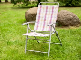 Кресло складное набора Анкона (м-ц жестк.текстилен антрацит,полимер черный)