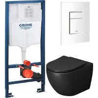 Унитаз подвесной Grossman GR-4411BMSQ GROHE Rapid Sl 38772SH0 (с кнопкой)