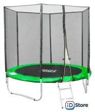 Батут Happy Jump 8ft Pro 252 см с внешней сеткой и лестницей