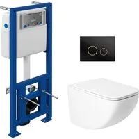 Унитаз подвесной с инсталляцией Saniteco KW-99048 64117 S-IN-MZ-LINK_PRO