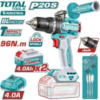 Ударная дрель-шуруповерт Total TIDLI209686 (с 2-мя АКБ, кейс)