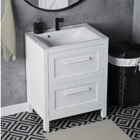 Мебель для ванных комнат Vela Тумба под умывальник Vela Фаворит массив 65Н (белый) под Milen TU68103