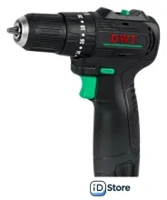 Ударная дрель-шуруповерт DWT ASBP-12DN-2 (с 2-мя АКБ, кейс)
