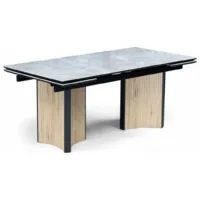 Обеденный стол Woodville Саливан 180x90 / 621201 (черный кварц/дуб монтана)