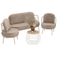 Комплект садовой мебели Sheffilton SHT-DS285 (латте/ассаль/кофейный)