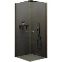 Душевой уголок MaybahGlass MGY-1296-2 (графитовое стекло/бронзовый)