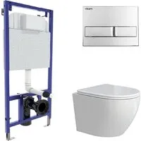 Унитаз подвесной Berges Wasserhaus Okus Rimless Visam Slim 525 EX-043386 (с сиденьем)