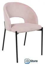 Стул AksHome Elsa (розовый велюр Fjord 91/черный)