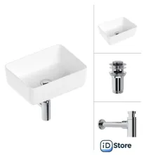 Умывальник Lauter 21674B клапан 21190CH сифон 21635CH (хром)