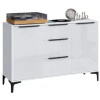 Тумба Woodville Иадама / 619895 (белый/белый глянец)