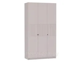Шкаф для одежды Мерсин 02 (3-х дв.) (h2400) (кашемир/фасад МДФ с ПВХ кашемир) 1,2м