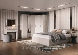 Спальня Мартина - Комплект 3 - Дуб Крафт серый/Кашемир