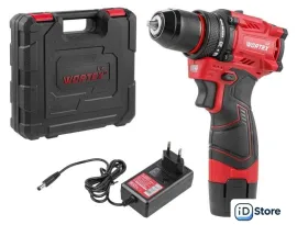 Дрель-шуруповерт Wortex LX BD 1215-1 Li 1333698 (с 1-им АКБ, кейс)