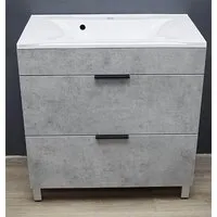 Мебель для ванных комнат Vela Тумба под умывальник Vela Каскад Чикаго 80Н бетон матовый TU27089