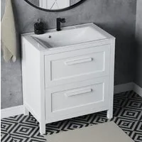 Мебель для ванных комнат Vela Тумба под умывальник Vela Фаворит массив 75Н (белый) под Milen TU69103