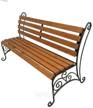 Скамейка металлическая с брусом "Виток 3 " 1700 (2000 2500)х400х900мм