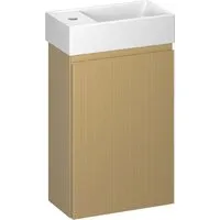 Мебель для ванных комнат Wellsee Тумба под умывальник 2 в 1 WC Area 221803002 (тумба/матовый бежевый, раковина/глянцевый белый, без ножек)