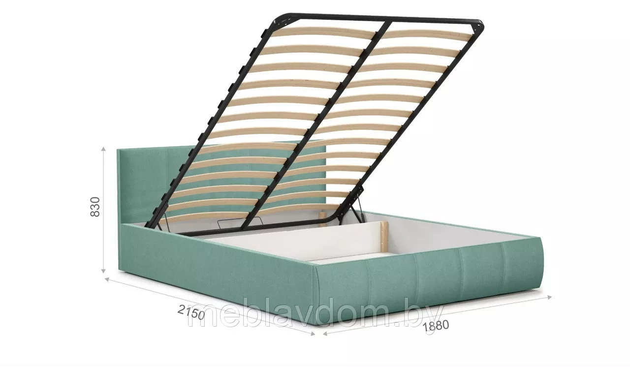 Мягкая кровать Верона 180 Bingo mint с подъемным механизмом