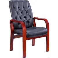 Офисный стул Everprof Monaco Wood CF (экокожа, черный)