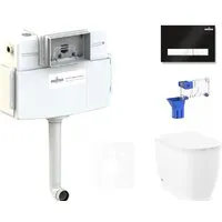 Унитаз приставной Lavinia Boho Relfix Bell Pro 5 в 1 87551004 (черный/белый пластик)