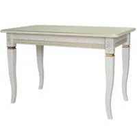 Обеденный стол Мебелик Фидея 3 (слоновая кость/золото)