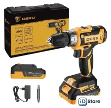 Дрель-шуруповерт Deko DKCD20-Li 085-1123 (с 2-мя АКБ, кейс)