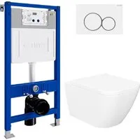 Унитаз подвесной Lauter Nuremberg 21811 21901001 (белый, с кнопкой смыва 219702E белый)