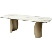 Кухонный стол M-City Bronte 220 KL-188 614M04358 (контрастный мрамор матовый/шапань)