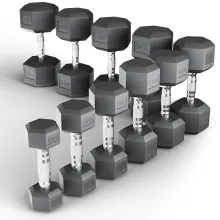 Набор гантелей гексагональных UNIX Fit от 2,5 до 25 кг