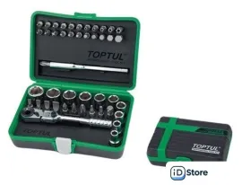 Набор трещотка с головками и битами Toptul GADW4501 (45 предметов)