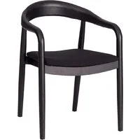 Стул с подлокотниками TetChair Baldur (дерево вяз/ткань лен, черный/черный лен)